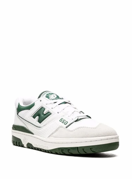 New Balance 550 White Team Forest Green